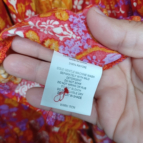 Vibrant Floral Maxi Dress in Orange and Purple - Picture 4 of 13